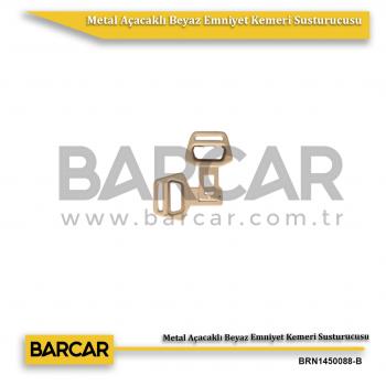 BARCAR Metal Açacaklı Beyaz Emniyet Kemeri Susturucusu