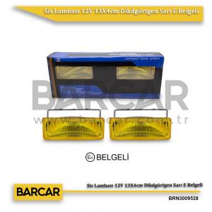 Sis Lambası 12V 13X4cm Dikdgörtgen Sarı E Belgeli