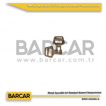 BARCAR Metal Açacaklı Gri Emniyet Kemeri Susturucusu