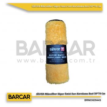 SİLVER Mikrofiber Süper Emici Sarı Kurulama Bezi 50*70 Cm